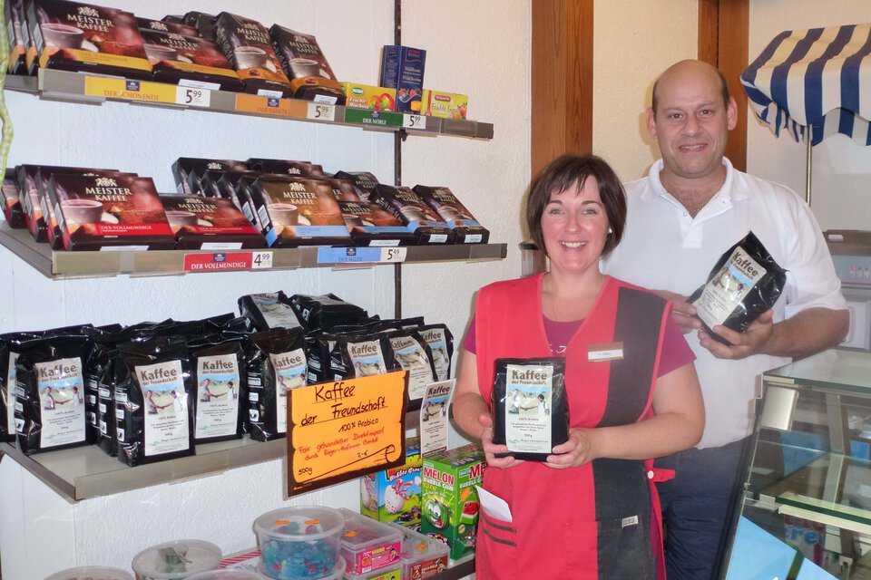 Kaffeeverkauf bei Bäckerei Sohns in Blaufelden